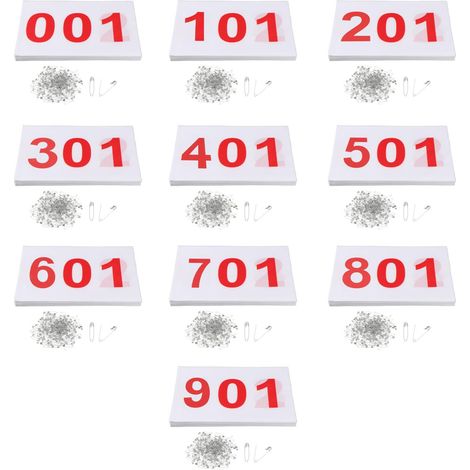 Lot De 100 Dossards De Course Numérotés 100 Numéros Numéros De Course D&39athlète 001 à 100