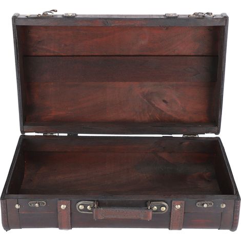 Valise Antique Portable, caisse en bois, accessoires de photographie, décoration artisanale, ornement de boîte (1/5)