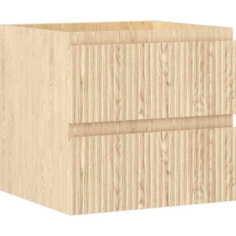 Mexen Rivel 50 cm Badezimmer-Unterschrank, 2 Schubladen, geriffelt, Eiche - 91A20-05047-2-BFF81 (1/5)
