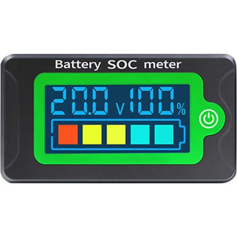Voltmeter DC - 8 V à 100 V - Indicateur Puissance Résiduelle Batterie Lithium Fer Phosphate - Écran LCD Couleur - Précision ±1 % - 1 Pièce (1/5)