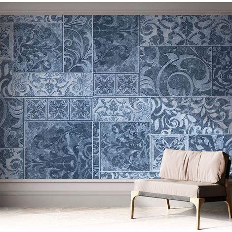 Fototapete Selbstklebend - trendige Wanddeko - Schlafzimmer - Wohnzimmer Pflanzliche Ornamente 312x219 cm (1/5)