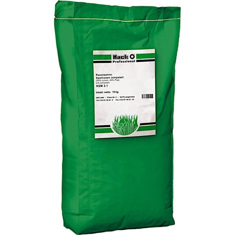 HACK Rasensamen Sportrasen Jumpstart 10 kg RSM 3.1 schnelle Keimfähigkeit
