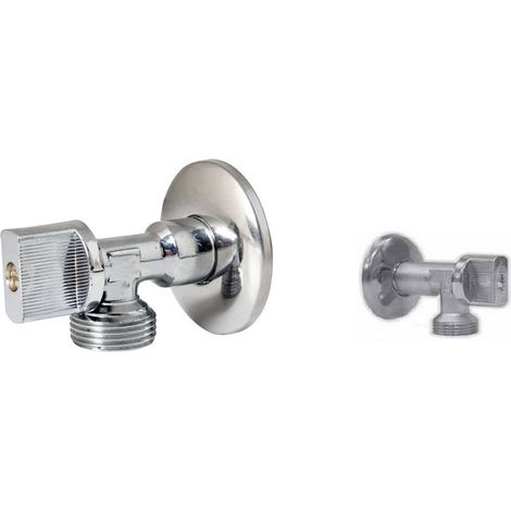 Vanne d'équerre pour lave-linge 1/2 x 3/4 axe laiton 11006