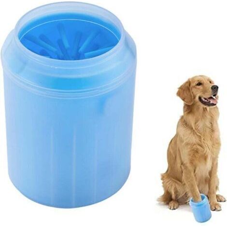 Nettoyeur Pattes pour Chien, XU,Transportable Patte Chien,Nettoyeur Chien,Portable Nettoyage de Laveur Animaux,Brosses Silicone Souple Gobelet (1/4)