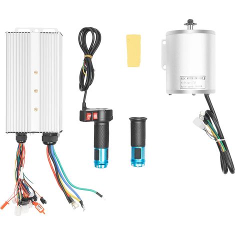 Kit de moteur sans balais, tension de 72V, contrôle à 3 vitesses, Aluminium (1/2)