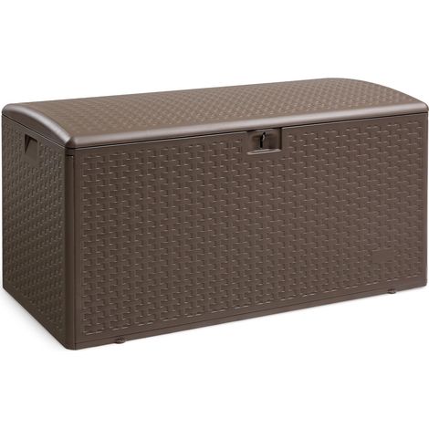 Coffre de rangement pour l'extérieur, 375 L, Marron (1/5)
