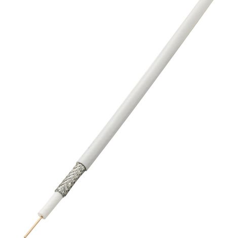 TRU COMPONENTS 1570929 Koaxialkabel Außen-Durchmesser: 6.60 mm RG6 /U 75 Ω 85 dB Weiß 25 m