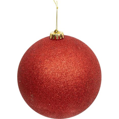 Palla maxi d.15cm rosso glitter - Atmosphera créateur d'intérieur
