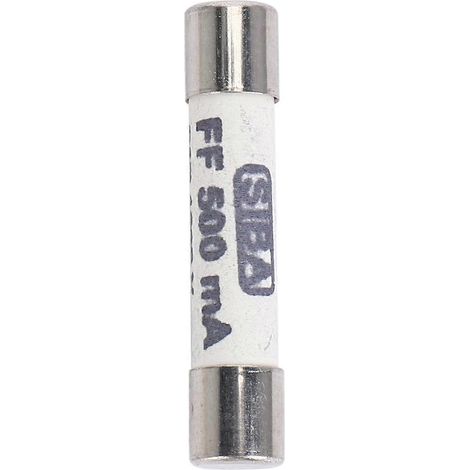Fusible en céramique blanche 1000 V 500 mA 6,3 x 32 mm pour multimètre (1/5)