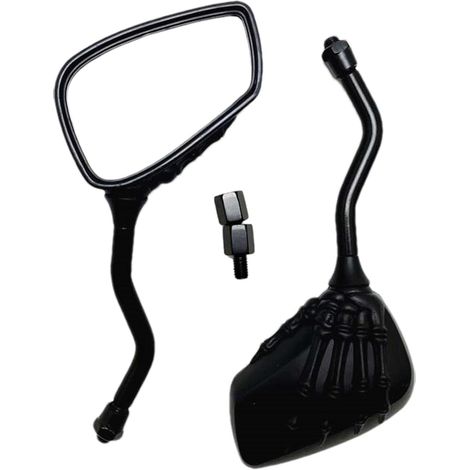 vélo - Rétroviseurs Moto universels 8/10 mm tête Mort - Réflecteur Miroir (1/5)