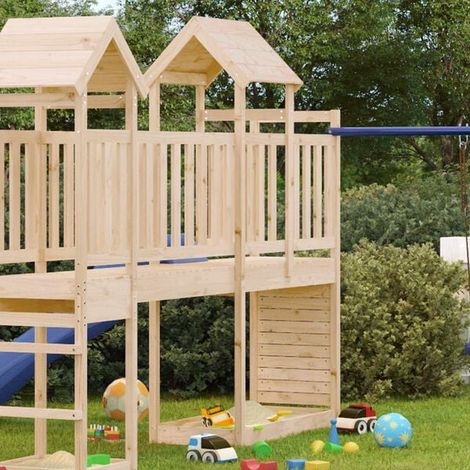Aire de jeux extérieure : Aire de jeux d'extérieur bois de pin imprégné jeu extérieur enfant, aire de jeu jardin, balançoire enfant , pour jardin, usage domestique , enfant 3-8 ans (1/5)