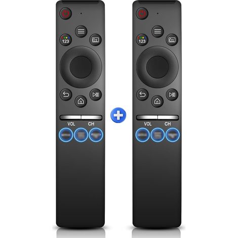 Lot de 2 télécommandes universelles pour tous les téléviseurs S-amsung LED QLED UHD Frame Solar 4K 8K Smart TV Original Remote, télécommande universelle avec bouton raccourci (1/5)