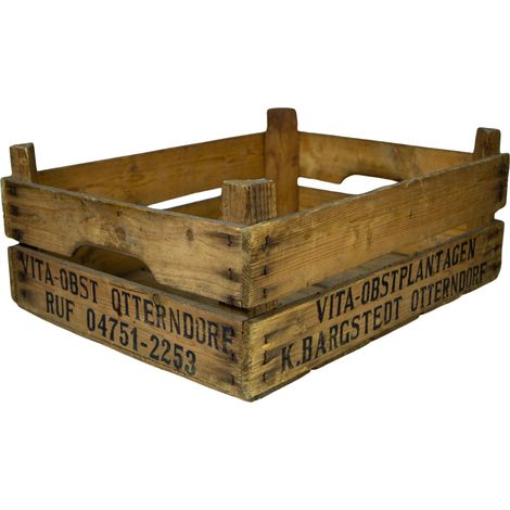 Dunkle Kirschsteige 54x42x22cm Holzsteige Holzkiste Vintage Obstschale (1/5)