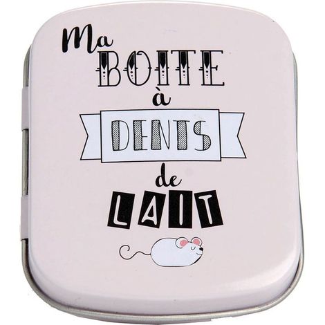 Boite à dents de lait Rose en métal (1/2)