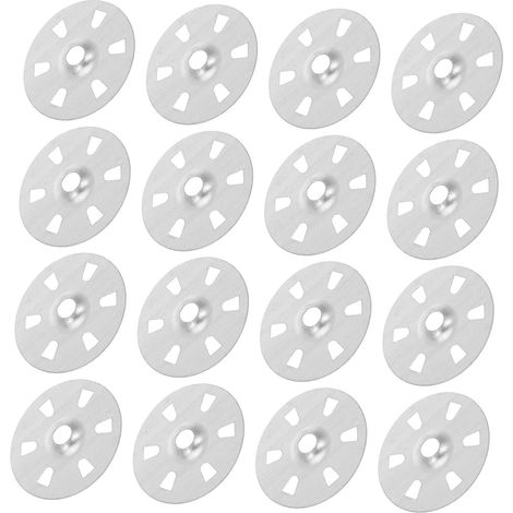 500 Pièces Rondelles Métalliques de Fixation pour Panneaux Isolants Rondelles Plates Six pour Plaques Mousse Rigide Support Vis pour Plaques de Plâtre (1/5)