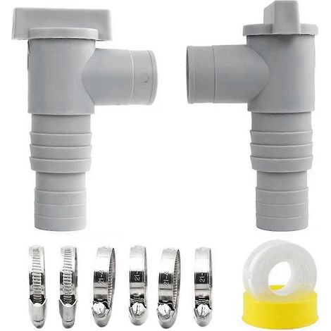 Adaptateurs pour pompe de filtration de piscine en PVC, vanne à piston marche/arrêt durable, adaptateur 32 mm étanche, remplacement (1/5)