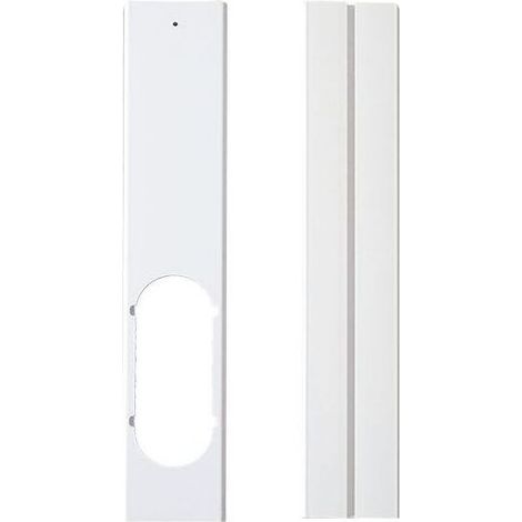 Lot de 2 plaques coulissantes d'étanchéité pour fenêtre de climatiseur portable, dimensions 55 x 10 cm en PVC solide, montage flexible sans outil (1/4)