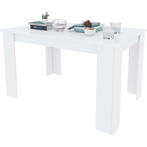 Tavolo da Pranzo Allungabile Estensibile Fino a 190 cm Tavolino Per 6 Persone Salotto Soggiorno Salone Design Moderno 190 x 78 x 90 cm Bianco