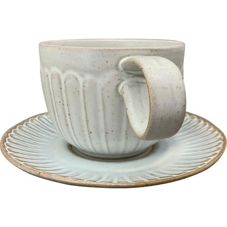 Keramik-Kaffeetasse mit Untertasse