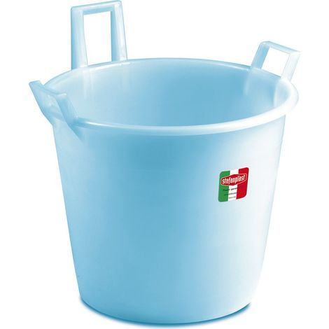 Mastello in plastica politilene blu con 3 manici vino alimenti tondo 60 cm 80 litri (1/2)