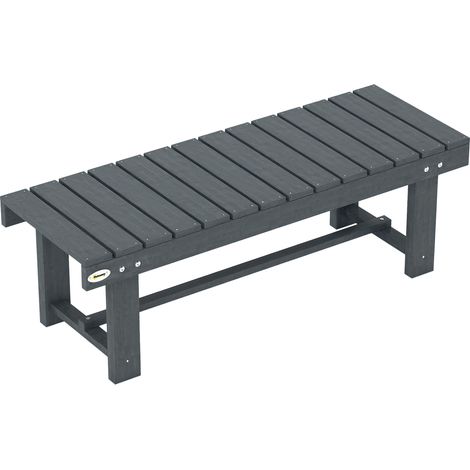 Beyamis 2-Sitzer-Gartenbank aus wasserfestem Fichtenholz, 110 x 38 x 35 cm, Grau