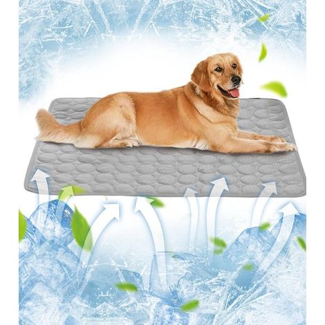 Tappetino rinfrescante per animali domestici, autoraffreddante e lavabile, per cani e gatti (grandi e piccoli), dimensioni 70 x 55 cm, grigio, 1 pezzo (1/5)