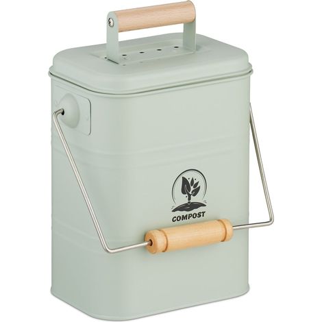Compostera de cocina de 3,5 l, antiolores y con filtros