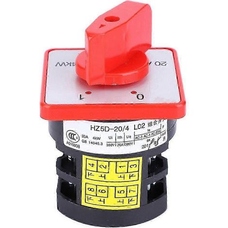 Sélecteur de commande à trois positions et six bornes 380 V 20 A 4 kW pour générateur à cames intelligent (1/5)
