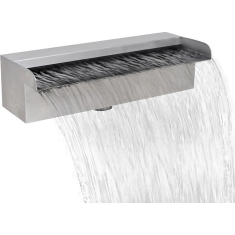 Fontana a Cascata per Giardino Rettangolare Acciaio Inox 30 cm vidaXL (1/7)