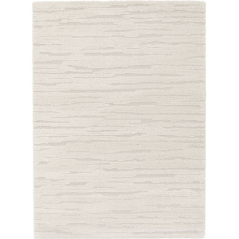 DESIGN DOUCEUR - Tapis doux à relief moderne crème 160x230 (1/5)