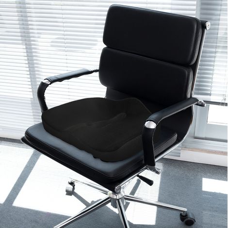 Cuscino ortopedico ergonomico in memory foam 44 x 39 x 13 cm nero OKWISH (1/5)