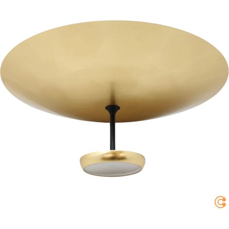 [NEUWERTIG] B-Ware Fabas Luce Deckenleuchte Deckenlampe Led Yuko Gold Schwarz Metall Dimmbar 23 Cm