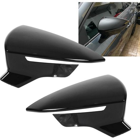 Coques de protection pour rétroviseurs extérieurs SEAT Leon Mk3 5F ST FR Cupra 2013-2019 - Noir brillant