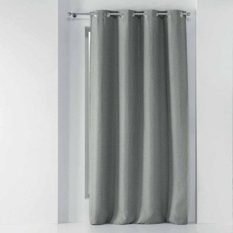 Rideau Occultant "Tissea" 135x240cm Gris (1/3)
