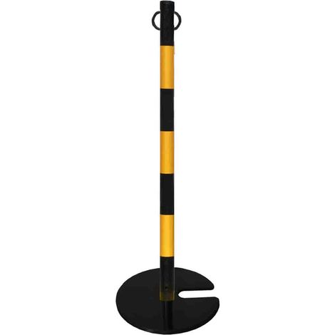 Barrière sécurité RS PRO Noir/Jaune en Acier Haut. 1 m ( Prix pour 1 ) (1/4)