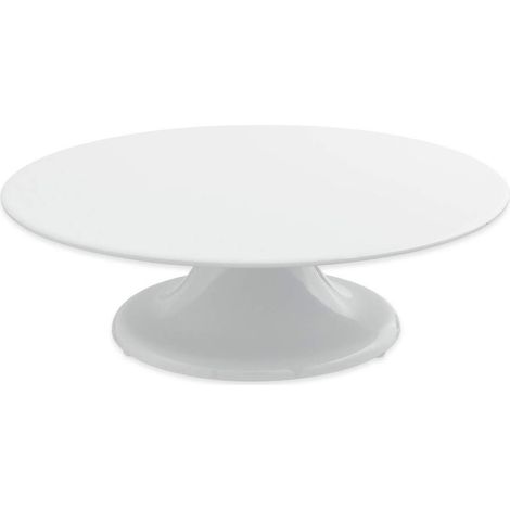 Assiette à gâteau en mélamine blanche, ronde, diamètre 32,0x10,0 cm, avec base pivotante, plastique, 588 g (1/2)