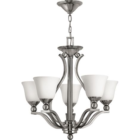 Elstead Bolla - Lampadario a 5 luci multibraccio finitura nichel spazzolato, attacco E27 (1/5)