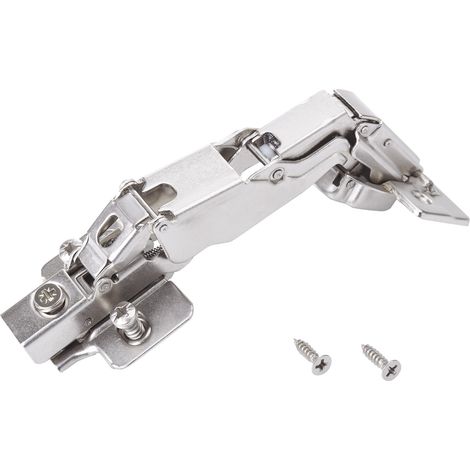 SOTECH Weitwinkelscharnier T45 Eckanschlag 165° Weitwinkel-Topfband mit Soft-Close Topfscharnier inkl. Montageplatte
