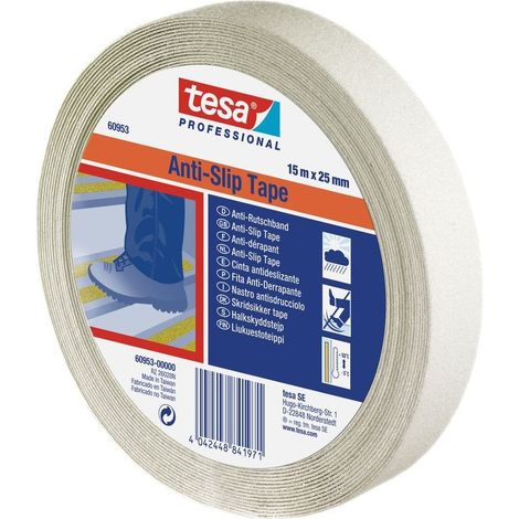 Bande adhésive anti-dérapante, 15 mètres de long, 25 mm de large, couleur noire, pour fixation et maintien sécurisé des surfaces (1/5)