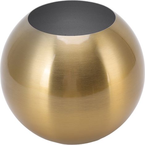 Vase rond style nordique moderne en acier inoxydable, petit vase à fleurs, ornement pour salon ou bureau, décoration de table, couleur or antique (1/5)