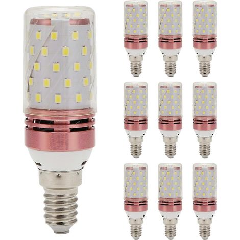 10er-Pack E14 12W LED-Lampen, kompatibel mit Halogenlampen. Schraubsockel, kompakt, intelligent und energieeffizient. Neutralweißes Licht. (1/5)