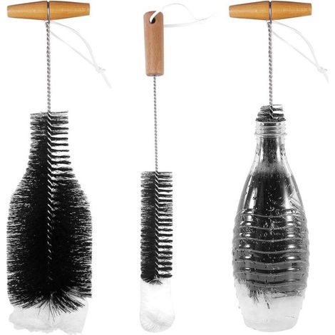 Lot de 2 goupillons de nettoyage de tailles différentes, tête en laine douce anti-rayures, accessoire de nettoyage pour divers usages (1/5)
