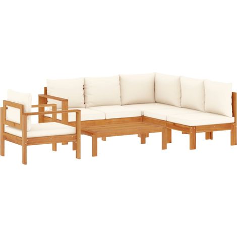 Maison Exclusive - Salon de jardin avec coussins 5 pcs Bois d'acacia solide (1/5)