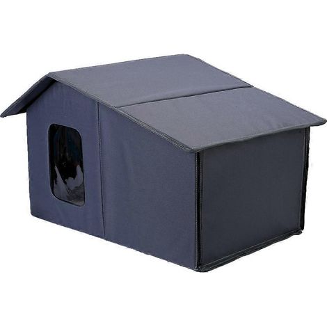Abri pour chat pliable et chaud pour chats d'extérieur, lit pour chat A-- (1/5)