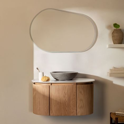 Set di mobili da bagno sospesi 90x50 cm in legno Carsone SKLUM            