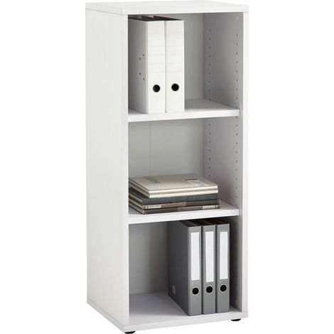Étagère 3 Niveaux "Kazed" 113cm Blanc (1/4)