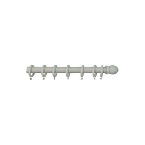 Bastone In Legno Senza Supporti Ø Mm.35 Bianco - cm.160
