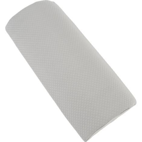 Oreiller de soutien lombaire en mousse à mémoire de forme, coussin respirant pour le lit, la maison, le bureau ou la voiture, forme incurvée, gris (1/5)