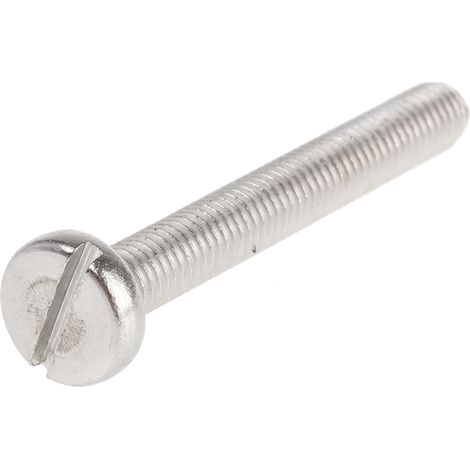 Vis à métaux RS PRO M5 à tête Cylindrique fendue en Acier Inoxydable, 40mm ( Prix pour Sachet de 50 )
