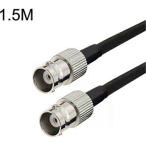 Câble adaptateur coaxial BNC femelle vers BNC femelle - 1,5 m RG58, (1/2)